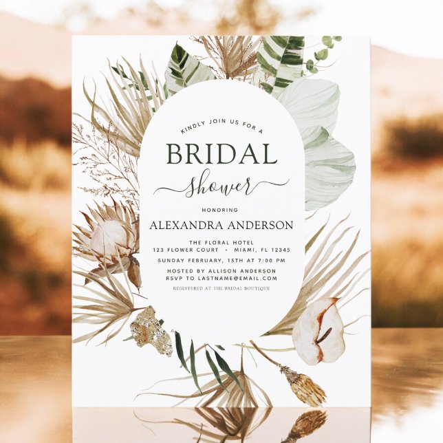 Budget Pampas Grass Boho Tropical Bridal Shower (Creator Uploaded)
