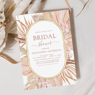 Budget Pampas Grass Bridal Shower Bohemian Boho Flyer