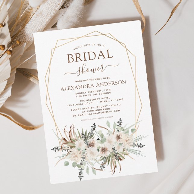 Budget Pampas Grass Bridal Shower Boho Eucalyptus  (Creator Uploaded)