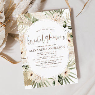 Budget Pampas Grass Bridal Shower Boho Eucalyptus Flyer