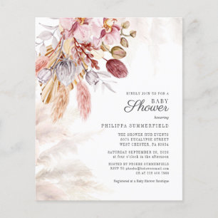 Budget Pampas Grass Dried Flowers Girl Baby Shower