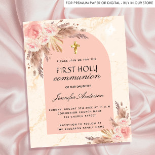 Budget pampas grass rose blush first communion