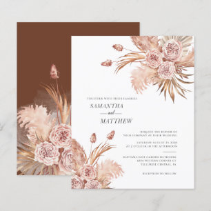 Budget Pampas Grass Terracotta Botanical Wedding