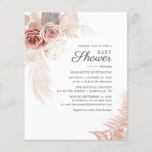 Budget Pampas Grass Terracotta Bridal Shower