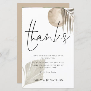 BUDGET Pampas Grass Wedding 3 Photo Quote Thanks