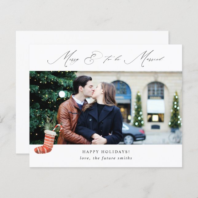 Budget Pano Merry & To Be Married w Stocking Photo (Front/Back)