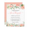 Budget Pastel Coral and Peach Wedding Invitation