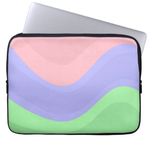 Budget Pastel Wave Laptop Sleeve