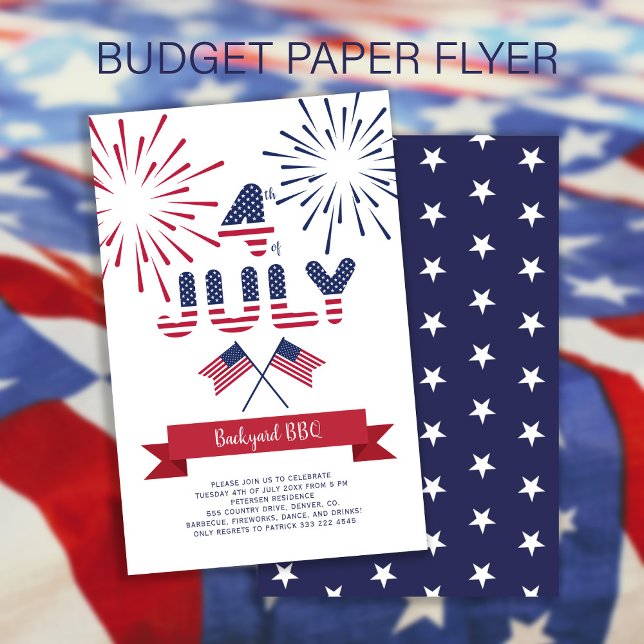 Budget patriotic Independence Day party invitation Flyer (Creator Uploaded)