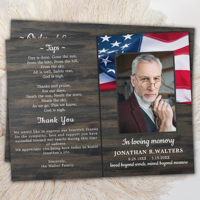 Budget Patriotic Order Of Service Memorial Program (Creator Uploaded)