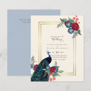 BUDGET Peacock Blue Burgundy Winter Fall Wedding