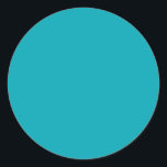 BUDGET Peacock Blue Teal Monochrome Wedding Classic Round Sticker<br><div class="desc">View the full collection</div>