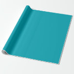 BUDGET Peacock Blue Teal Monochrome Wedding Wrapping Paper<br><div class="desc">View the full collection</div>