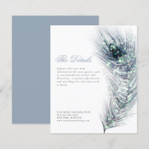 BUDGET Peacock Feather Wedding Details Enclosure