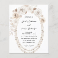 Budget Pearls & White Floral Wedding