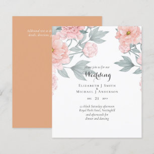 BUDGET PEONIES Pink Sage Peach Wedding