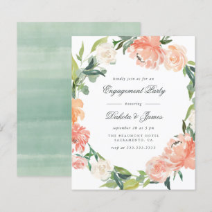 Budget Peony Eucalyptus Greenery Engagement Party