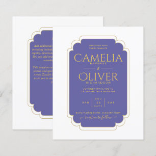 BUDGET Peri Purple Gold MONOCHROME Wedding