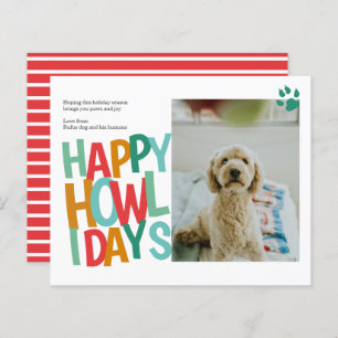 BUDGET Personalised Happy Howlidays Dog Christmas
