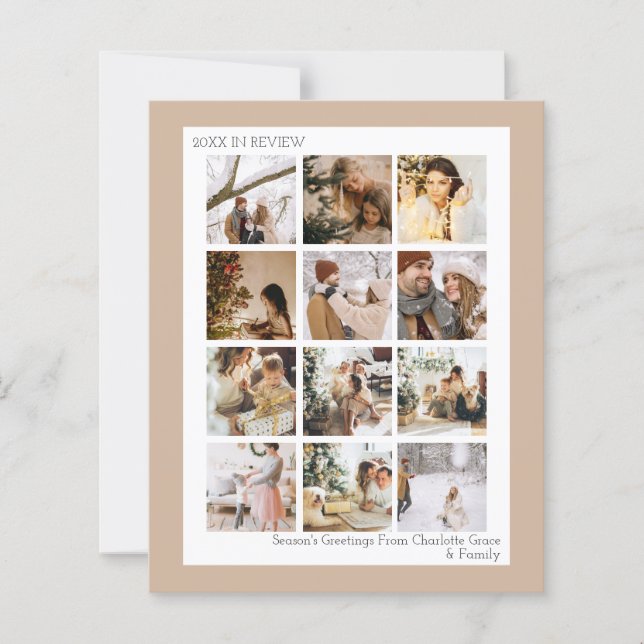 Budget Personalised Photo and Text Christmas Card (Front)