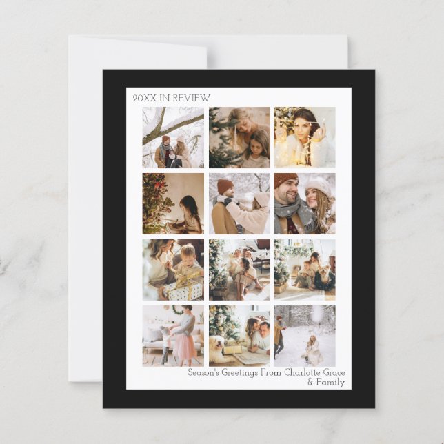 Budget Personalised Photo and Text Christmas Card (Front)