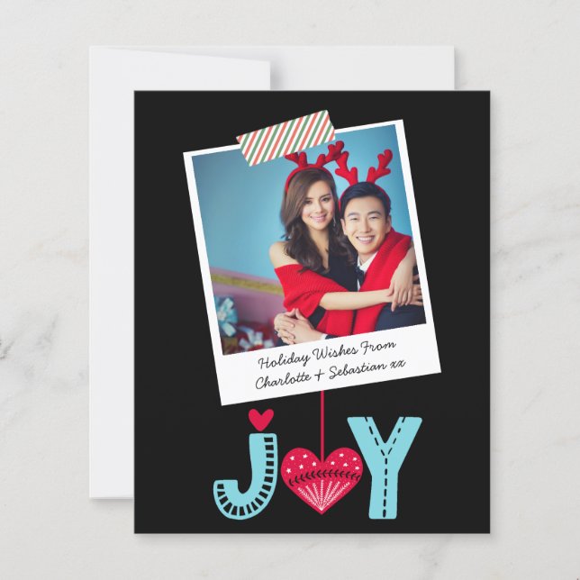 Budget Personalised Photo Christmas Card (Front)
