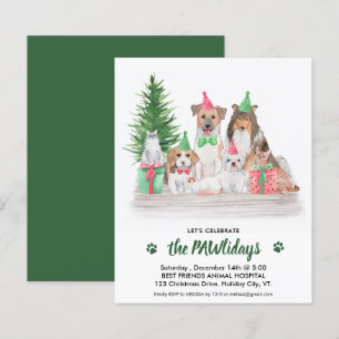 Budget Pet Business Dog Cat Christmas Invitation