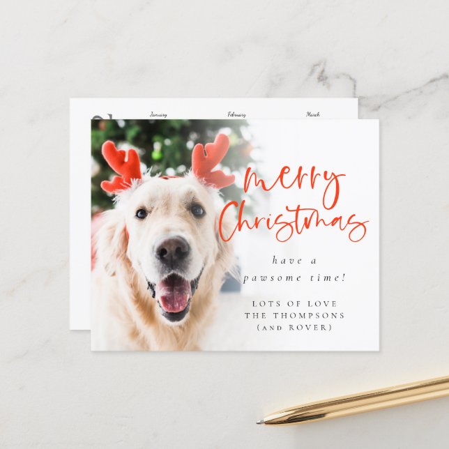 Budget Pet Photo 2022 Calendar Merry Christmas (Front/Back In Situ)