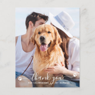 Budget Pet Photo Dog Wedding Thank You Cards