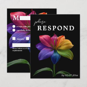 🌈 Budget Petals & Plates RSVP Card