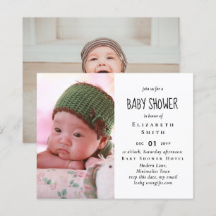 BUDGET Photo Baby Shower Announcement Thank You