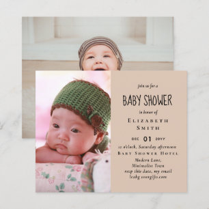 BUDGET Photo Baby Shower Announcement Thank You