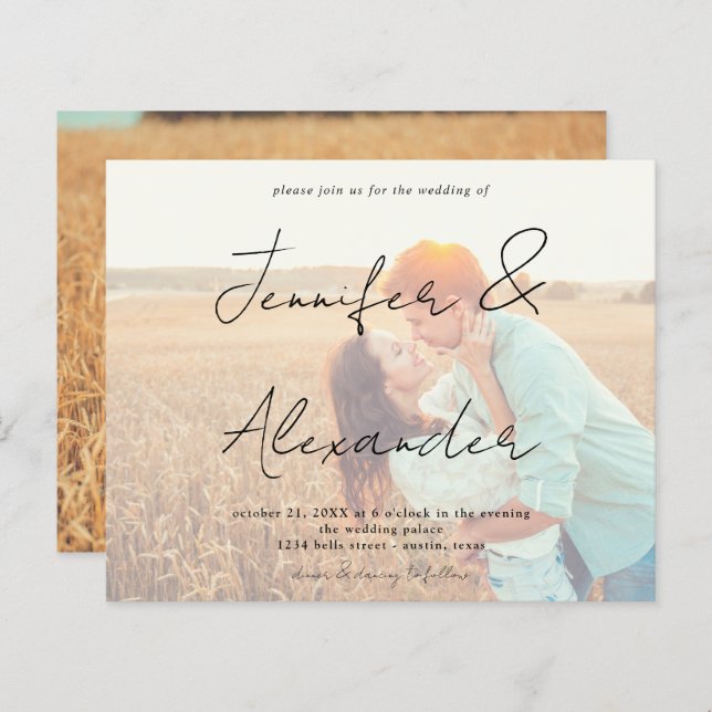 Budget Photo Big Names Horizontal Photo Wedding V2 (Front/Back)