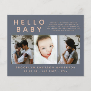 BUDGET Photo Birth Announcement