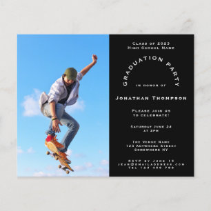 Budget Photo Black 2024 Graduation Party Invite