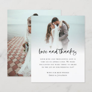 Budget Photo Bold Script Wedding Love Thanks