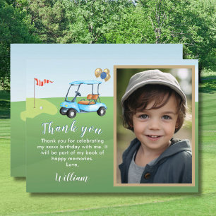 BUDGET Photo Boy Golf Any Year Birthday Thank You 