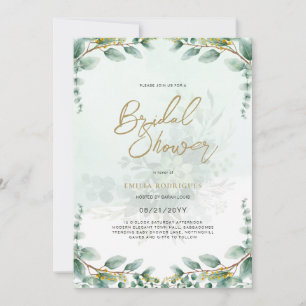 Budget Photo Bridal Shower Invitation Rustic Leaf