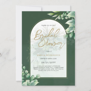 Budget Photo Bridal Shower Invitation Rustic Leaf
