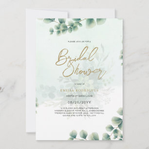 Budget Photo Bridal Shower Invitation Rustic Leaf
