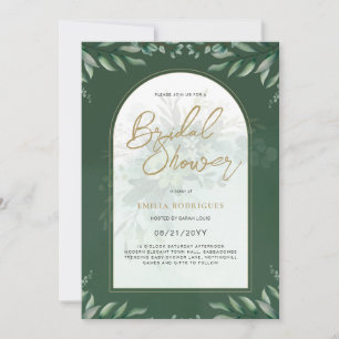 Budget Photo Bridal Shower Invitation Rustic Leaf