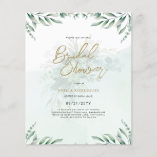 Budget Photo Bridal Shower Invitation Rustic Leaf Flyer