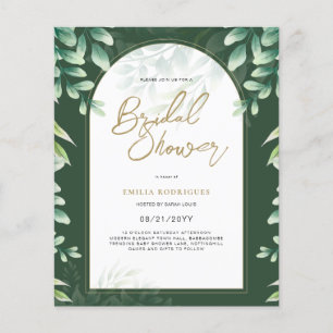 Budget Photo Bridal Shower Invitation Rustic Leaf Flyer