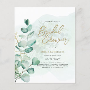 Budget Photo Bridal Shower Invitation Rustic Leaf Flyer