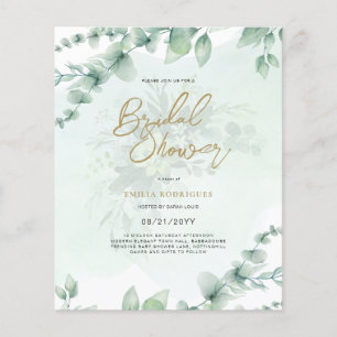 Budget Photo Bridal Shower Invitation Rustic Leaf Flyer