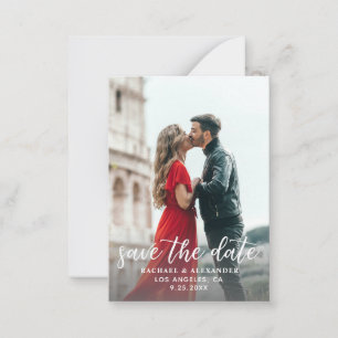 Budget Photo & Calligraphy 2-A Lighter Save Date N Card