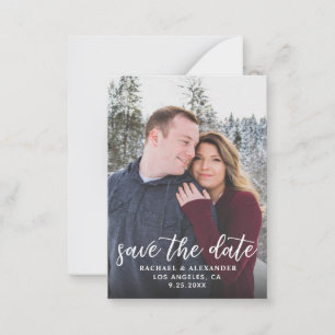 Budget Photo & Calligraphy 2B Darker V Save Date Card
