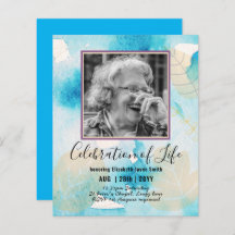 BUDGET PHOTO Celebration of Life INVITATIONS