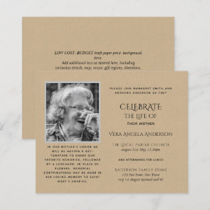BUDGET PHOTO Celebration of Life INVITATIONS