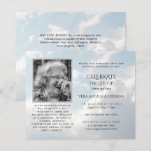 BUDGET PHOTO Celebration of Life INVITATIONS